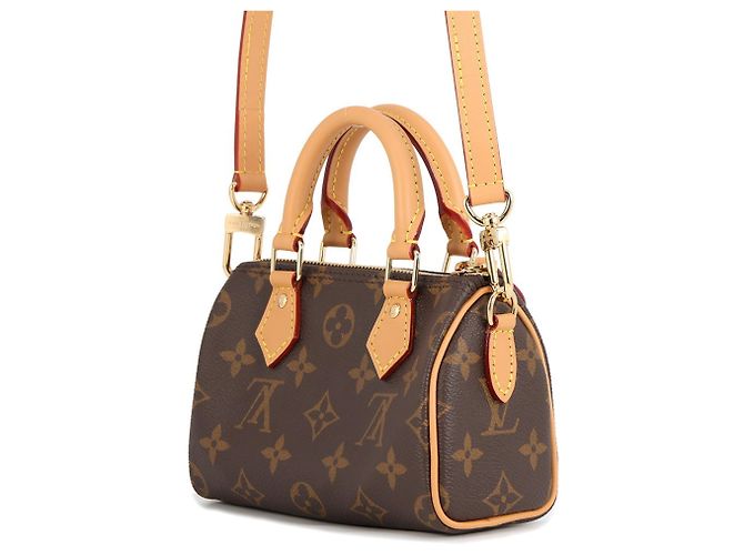 Borsa Louis Vuitton Monogram Nano Speedy Marrone - vista 2