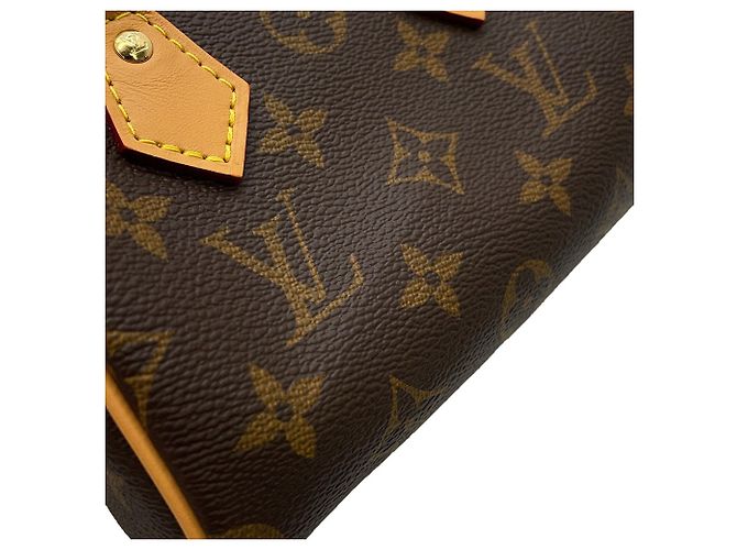Borsa Louis Vuitton Monogram Nano Speedy Marrone - vista 8