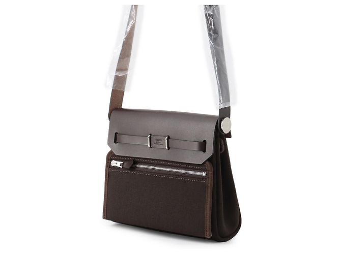 Hermès Borsa a tracolla Hermes Herbag Zip Mini Damier ebene - vista 2