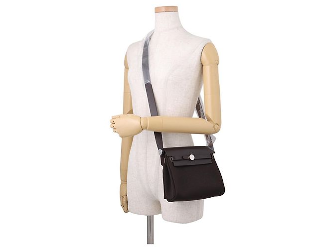 Hermès Borsa a tracolla Hermes Herbag Zip Mini Damier ebene - vista 4