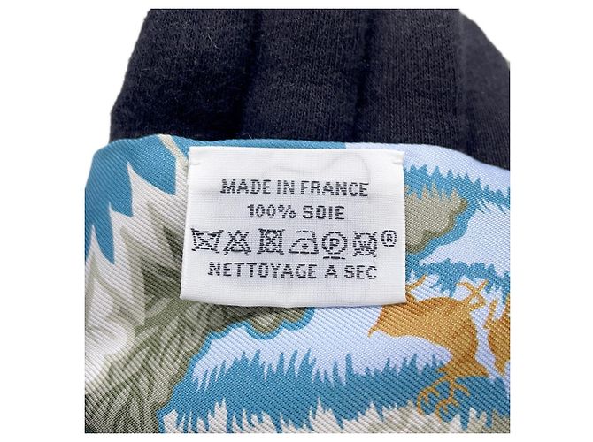 Hermès Pañuelo Twilly Hermes Rewilding Nature Azul Verde - vista 9
