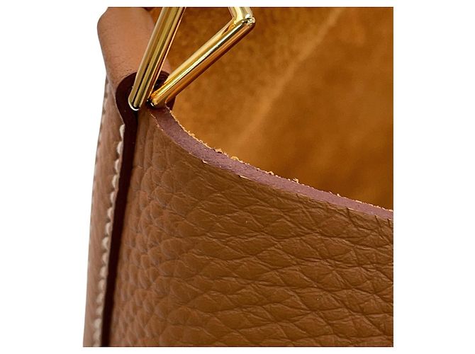 Hermès Bolsa Hermes Picotin Lock MM Dourado - vista 6