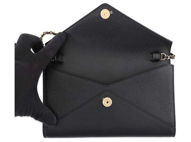 Borsa a tracolla Chanel in pelle nera Nero - vista 6