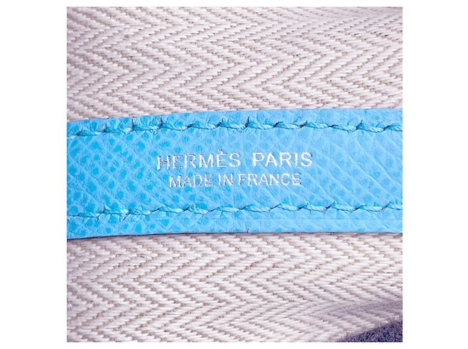 Hermès Borsa Tote Hermes Garden TPM Blu chiaro - vista 11