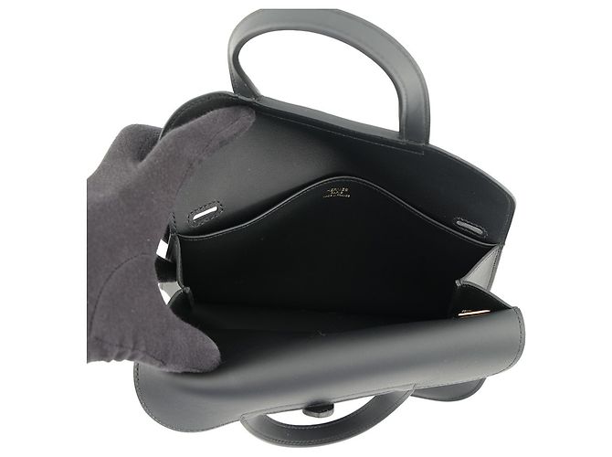 Hermès Borsa Hermes Alzan Mini in pelle Swift nera Nero - vista 5