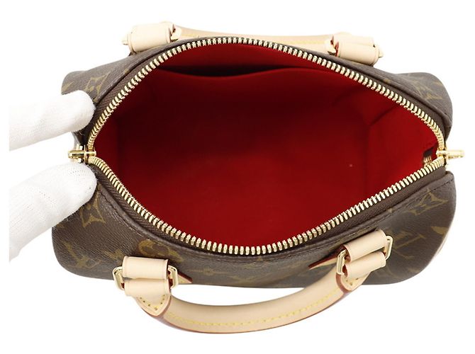 Borsa Louis Vuitton Monogram Speedy Bandoulière 20 Rosso - vista 6