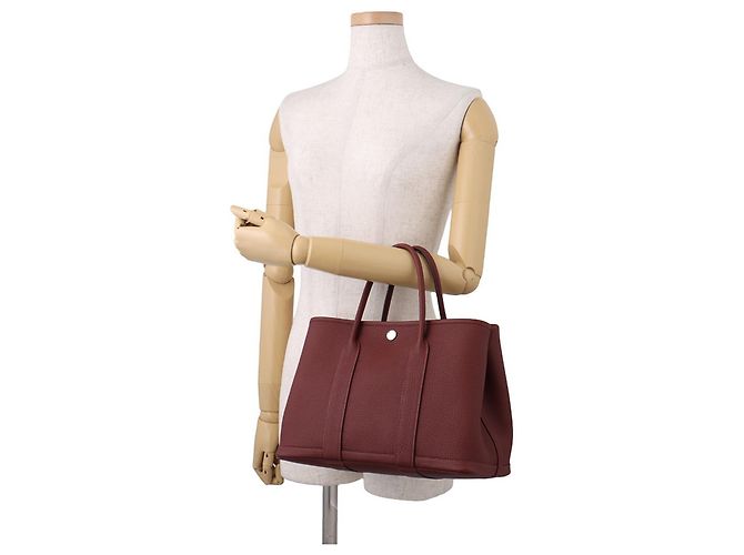 Hermès Borsa Tote Hermes Garden TPM Rosso - vista 4