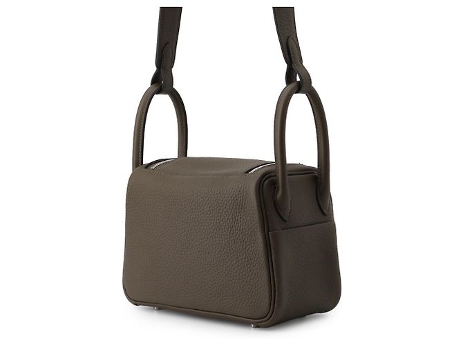 Hermès Borsa Hermes Lindy Mini Vert Roden Marrone - vista 2