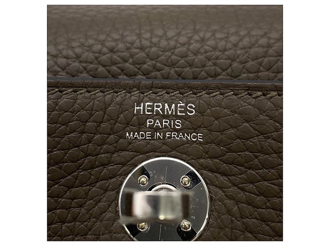 Hermès Borsa Hermes Lindy Mini Vert Roden Marrone - vista 6