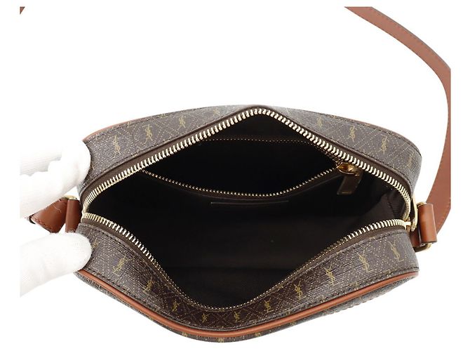 Borsa a tracolla Yves Saint Laurent Saint Laurent Paris Marrone - vista 5