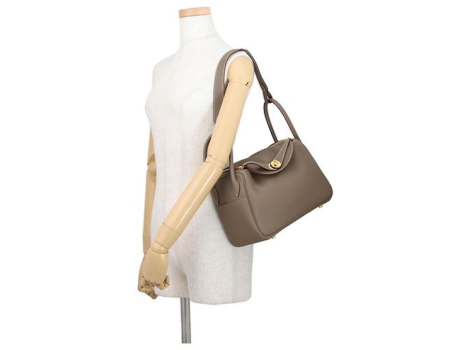 Hermès Bolsa Hermes Lindy 26 Taupe - vista 4