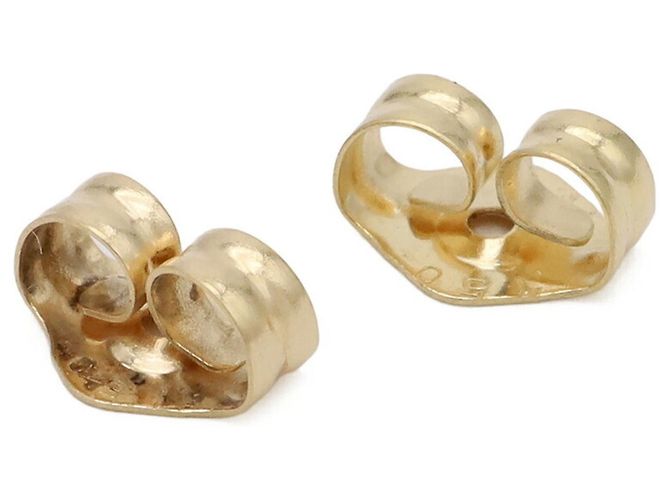 Autre Marque Pendientes de botón Tiffany Shell Motif Plata Dorado - vista 5