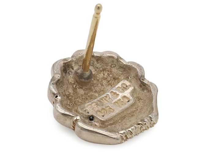Autre Marque Pendientes de botón Tiffany Shell Motif Plata Dorado - vista 6