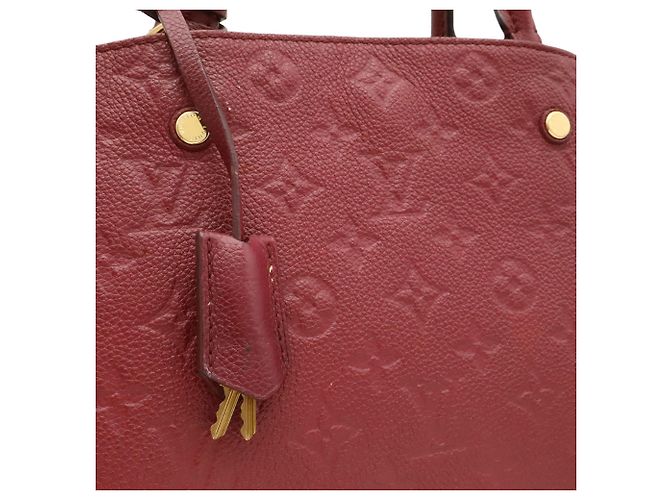 Borsa Louis Vuitton Monogram Empreinte Montaigne MM Bordò - vista 10