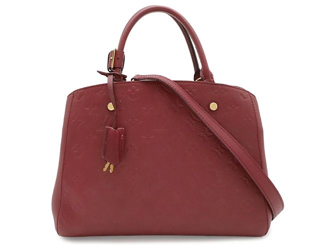 Borsa Louis Vuitton Monogram Empreinte Montaigne MM Bordò - vista 2
