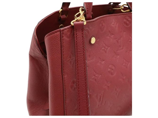 Borsa Louis Vuitton Monogram Empreinte Montaigne MM Bordò - vista 6