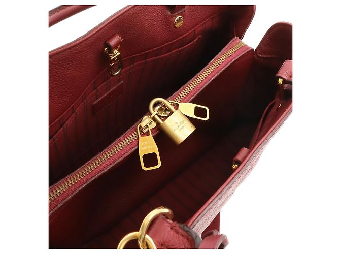 Borsa Louis Vuitton Monogram Empreinte Montaigne MM Bordò - vista 7