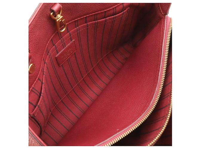 Borsa Louis Vuitton Monogram Empreinte Montaigne MM Bordò - vista 8