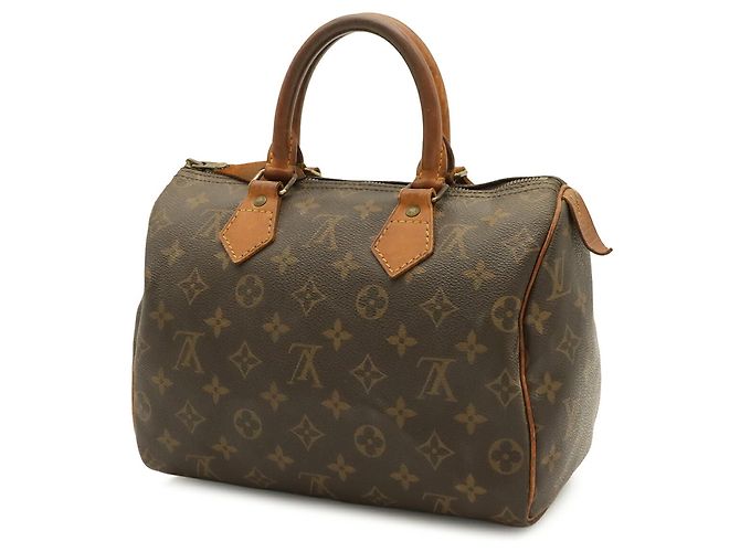 Borsa Louis Vuitton Monogram Speedy 25 Marrone - vista 3
