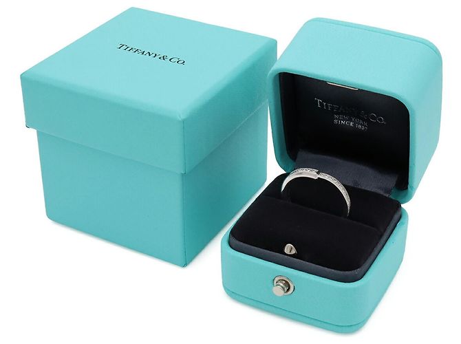 Autre Marque Anello Tiffany & Co. Full Pave Diamond Band D'oro - vista 10
