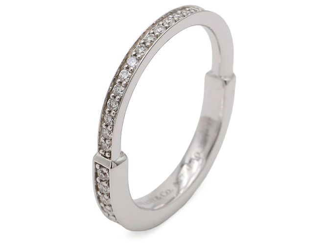 Autre Marque Anello Tiffany & Co. Full Pave Diamond Band D'oro - vista 2