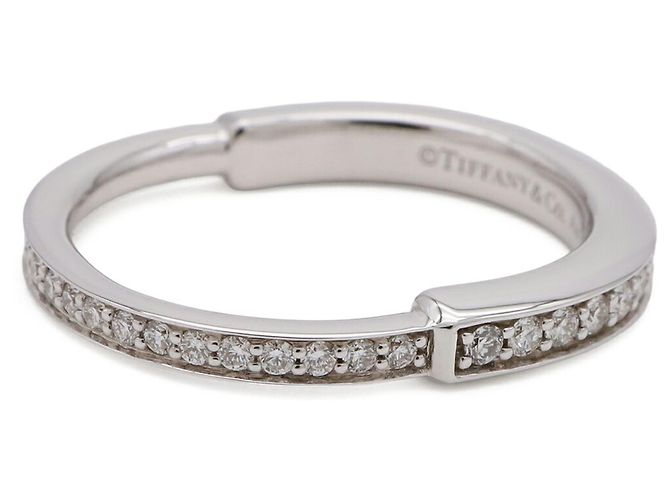 Autre Marque Anello Tiffany & Co. Full Pave Diamond Band D'oro - vista 4