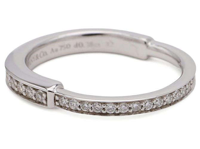 Autre Marque Anello Tiffany & Co. Full Pave Diamond Band D'oro - vista 6