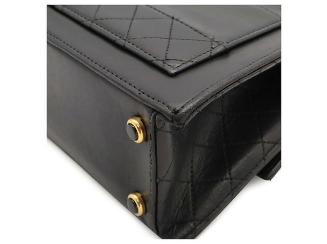 Borsa a tracolla Chanel Matelassé Coco Mark Chain Nero - vista 3