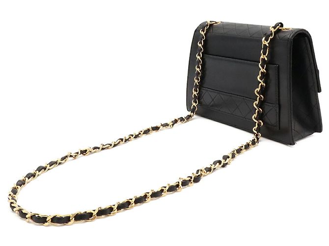 Borsa a tracolla Chanel Matelassé Coco Mark Chain Nero - vista 6