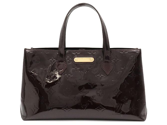 Borsa Louis Vuitton Monogram Vernis Wilshire PM Bordò - vista 2