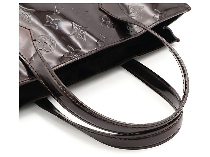 Borsa Louis Vuitton Monogram Vernis Wilshire PM Bordò - vista 5