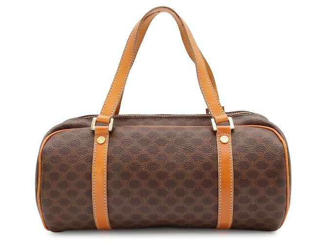 Céline Borsa CELINE Macadam in tela rivestita Marrone chiaro Marrone scuro - vista 2