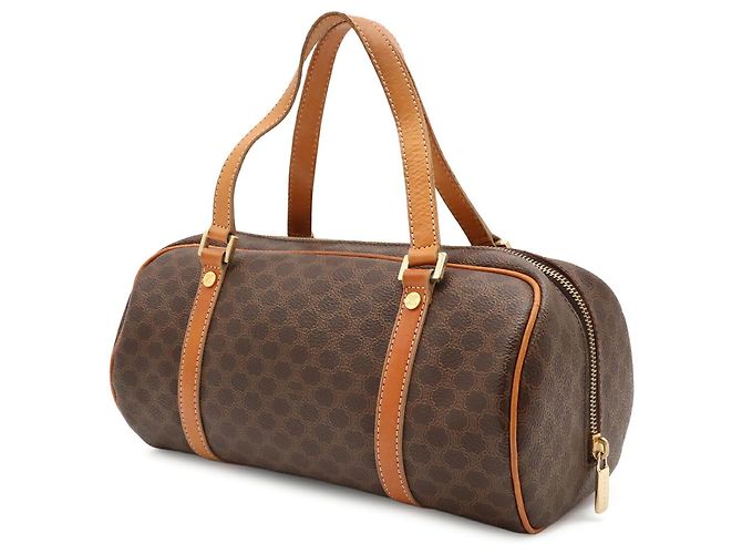 Céline Borsa CELINE Macadam in tela rivestita Marrone chiaro Marrone scuro - vista 3