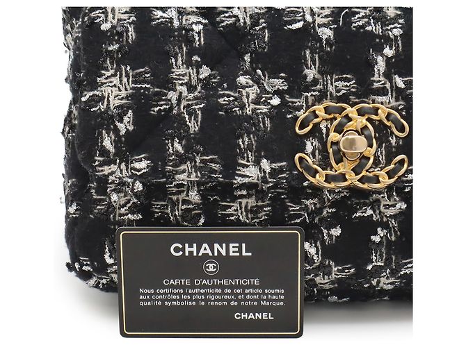 Bolso de cadena Chanel 19 Coco Mark Negro - vista 10