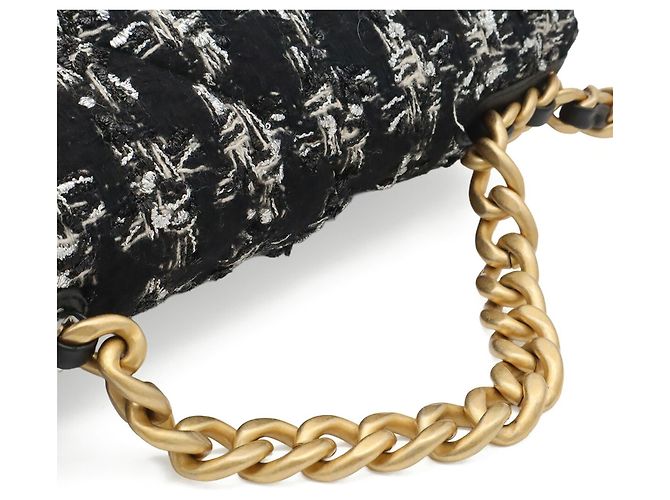 Bolso de cadena Chanel 19 Coco Mark Negro - vista 6