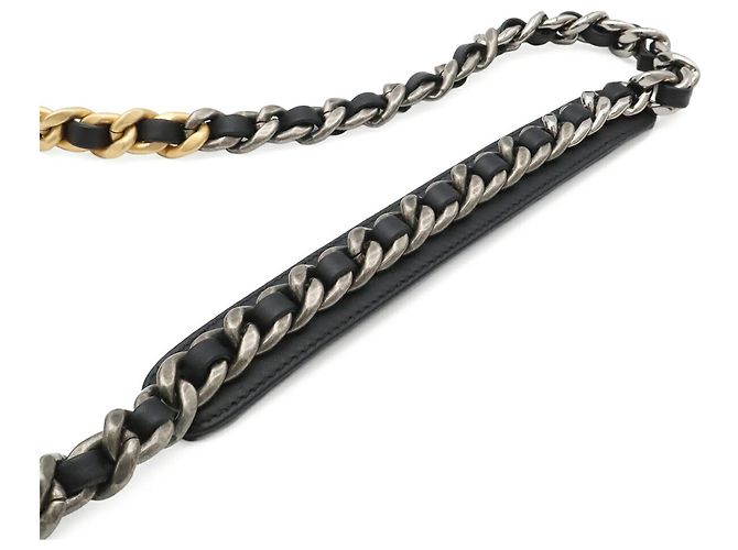 Bolso de cadena Chanel 19 Coco Mark Negro - vista 7