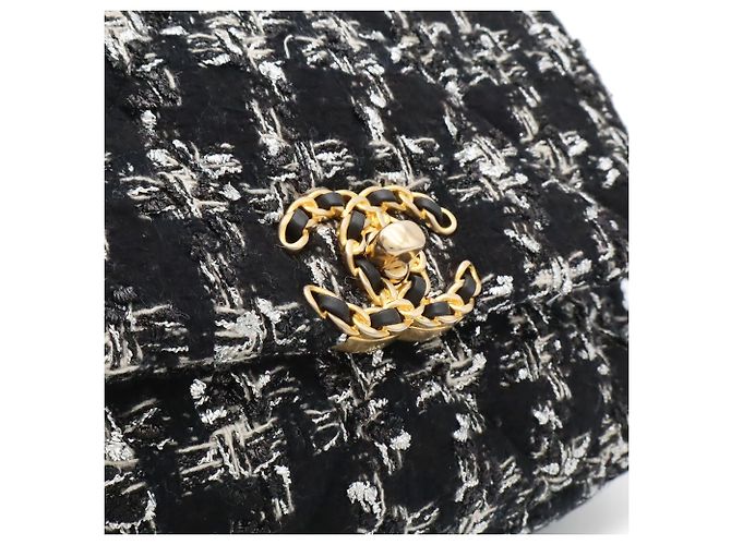 Bolso de cadena Chanel 19 Coco Mark Negro - vista 8