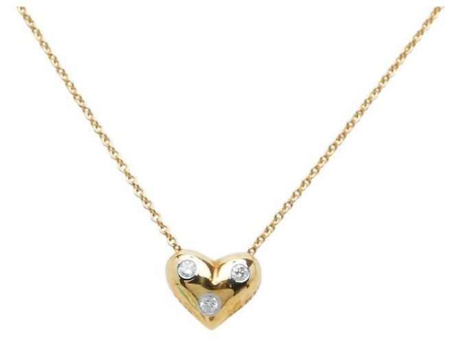 Autre Marque Collana Cuore Diamond Dots in Oro Giallo e Platino Tiffany & Co. - vista 2