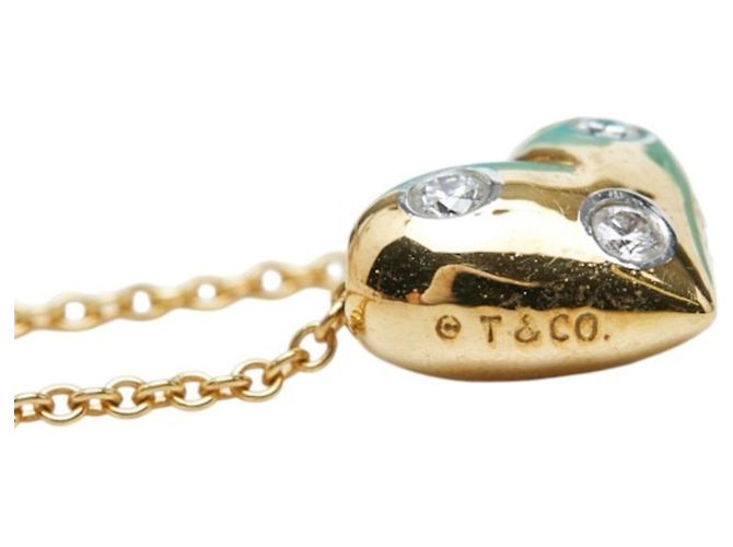 Autre Marque Collana Cuore Diamond Dots in Oro Giallo e Platino Tiffany & Co. - vista 5