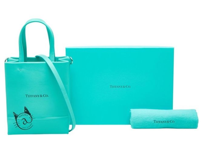 Autre Marque Tiffany & Co. Cat Street Mini Shopping Tote Blu - vista 8