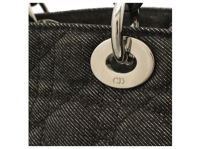 Borsa Tote Lady Cannage Christian Dior Nero - vista 5