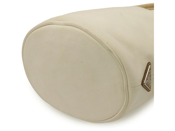 Bolso Tote PRADA Canapa Blanco Crudo Amarillo - vista 4