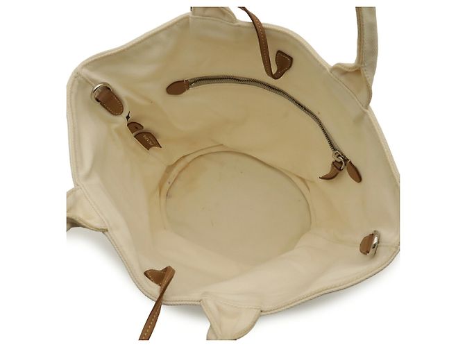 Bolso Tote PRADA Canapa Blanco Crudo Amarillo - vista 7