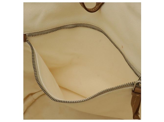 Bolso Tote PRADA Canapa Blanco Crudo Amarillo - vista 9