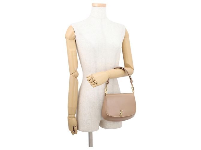 Borsa Mini Voltaire Yves Saint Laurent Paris Beige - vista 4