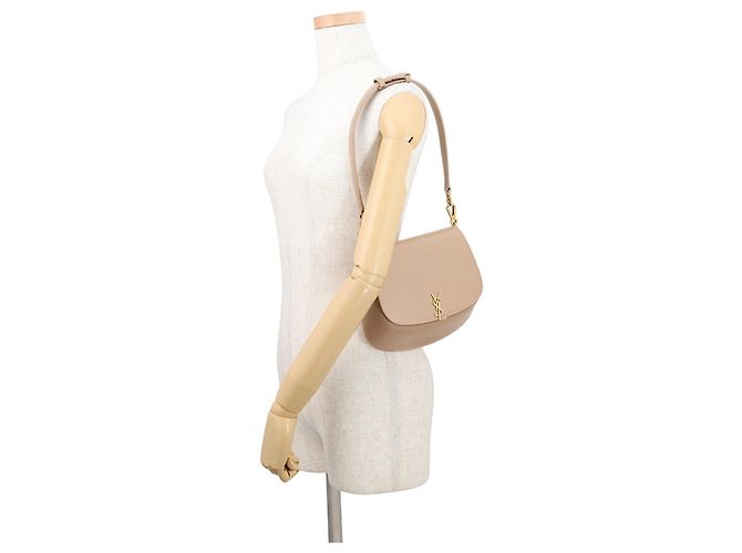 Borsa Mini Voltaire Yves Saint Laurent Paris Beige - vista 5
