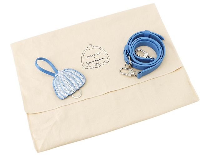 Borsa Louis Vuitton Monogram Empreinte LV x YK OnTheGo PM Bianco Blu - vista 14