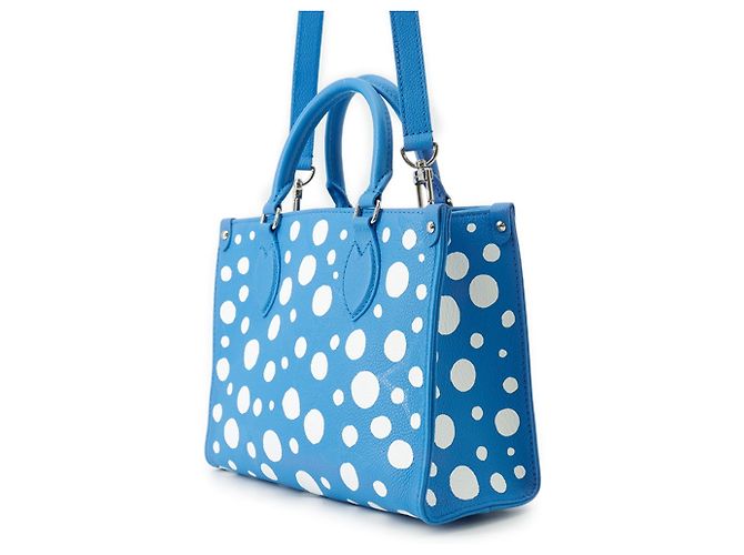 Borsa Louis Vuitton Monogram Empreinte LV x YK OnTheGo PM Bianco Blu - vista 2