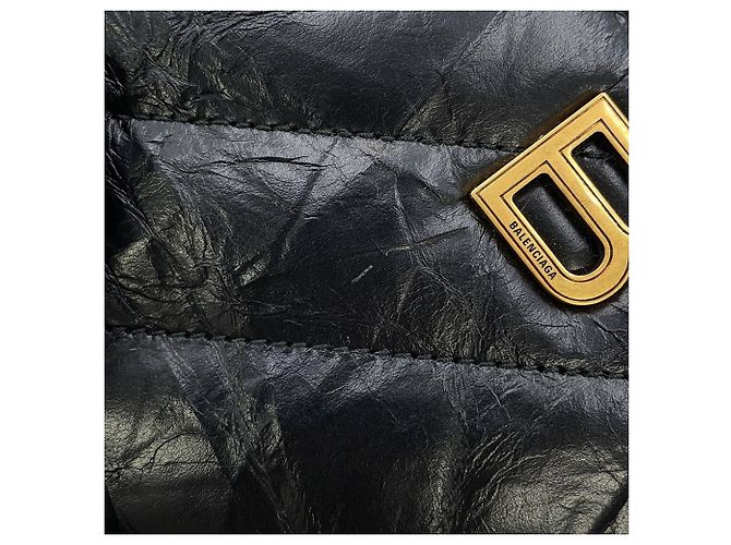 Cartera larga Balenciaga en piel acolchada negra Negro - vista 10