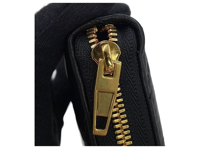 Cartera larga Balenciaga en piel acolchada negra Negro - vista 11